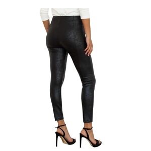 Liverpool Reese Seamed Pull On Leggings Black Coated Faux Leather 6/28 NWT‎